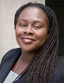 Angela Onwuachi-Willig joined the Berkeley Law faculty in 2016. Previously, she taught at the University of Iowa College of Law, where she was the Charles and Marion Kierscht Professor and at the University of California, Davis, King Hall, where she was an Assistant Professor of Law. She teaches Employment Discrimination, Evidence, Family Law, Critical Race Theory, and Torts. This image shows Angela smiling.